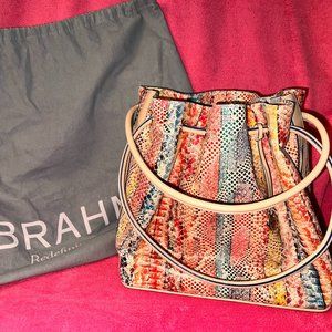 BRAHMIN TRINA MULTICOLOR CORONADO DRAWSTRING BUCKET BAG